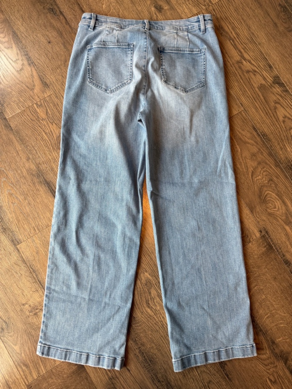 J. Jill Denim High-Rise Wide Leg Women's 12 Light Wash Comfort Preppy Stretchy - Picture 8 of 16